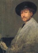 James Abbott McNeil Whistler Arrangement in Grey:Portrait of the Painter china oil painting reproduction